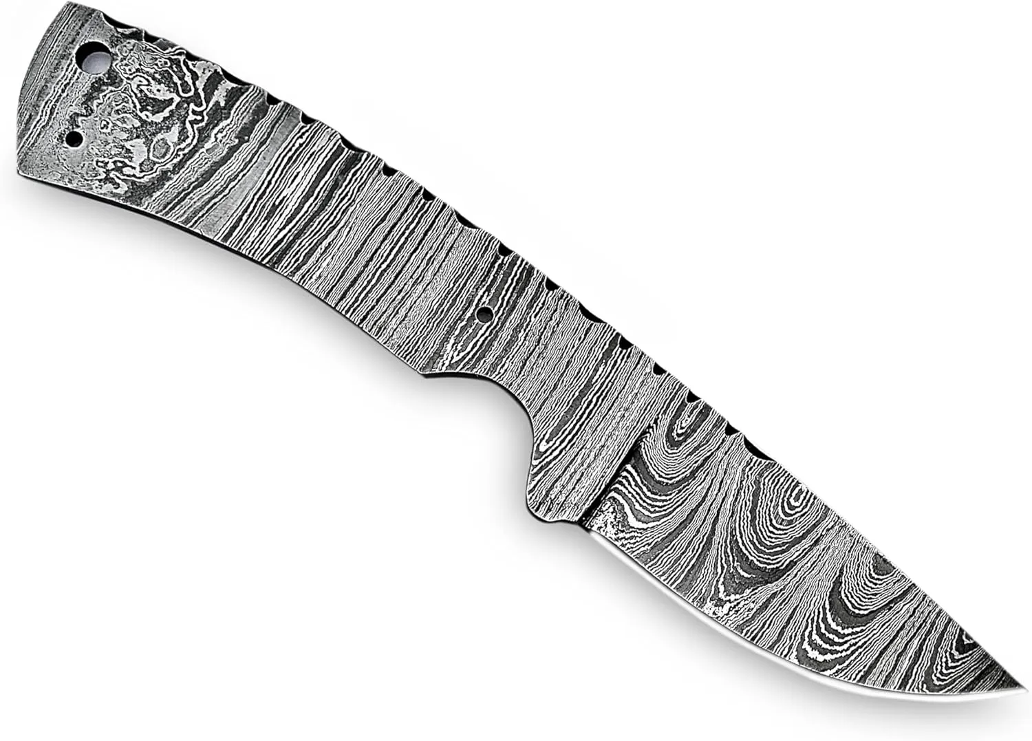Damascus Handmade Steel Blank Blade | Hand Forged full Tang Steel Knife Blade | Stylish Blade Damscus Material for Making Knives | HUNT-14 (7.5 Inch)