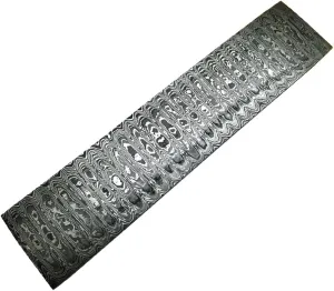 Damascus Ladder Billet Bar Blank - Custom Damascus Bar Pattern - Damascus Billet Handmade Bush Crafts - Damascus Knife Making Tools Bar - Blank Blade 10",12" & 24" Length (10" inches)
