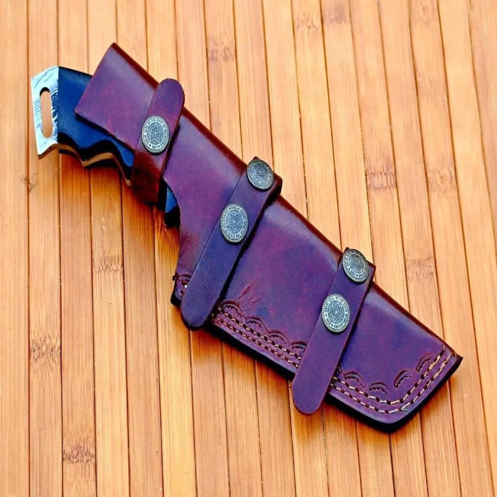Damascus Steel Track Cutting Knife for Hunting