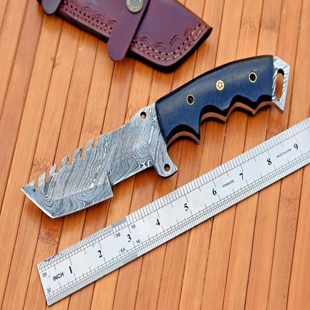 Damascus Steel Track Cutting Knife for Hunting