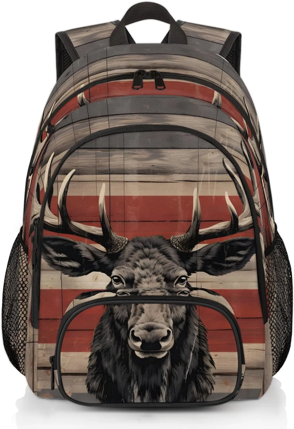 Deer Elk Carry on Travel Backpack for Women Men Water resistant Lightweight Rucksack Backpack for Weekender Casual Work Hiking Wildlife Animal