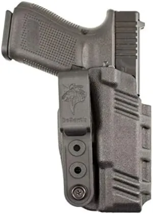 DeSantis Slim-Tuk Holster - Conceal Carry Appendix IWB Holster, Concealed Carry, Made with Kydex, Fits the Ruger Security-9 Compact, Ruger Security-380 - Ambidextrous, Black