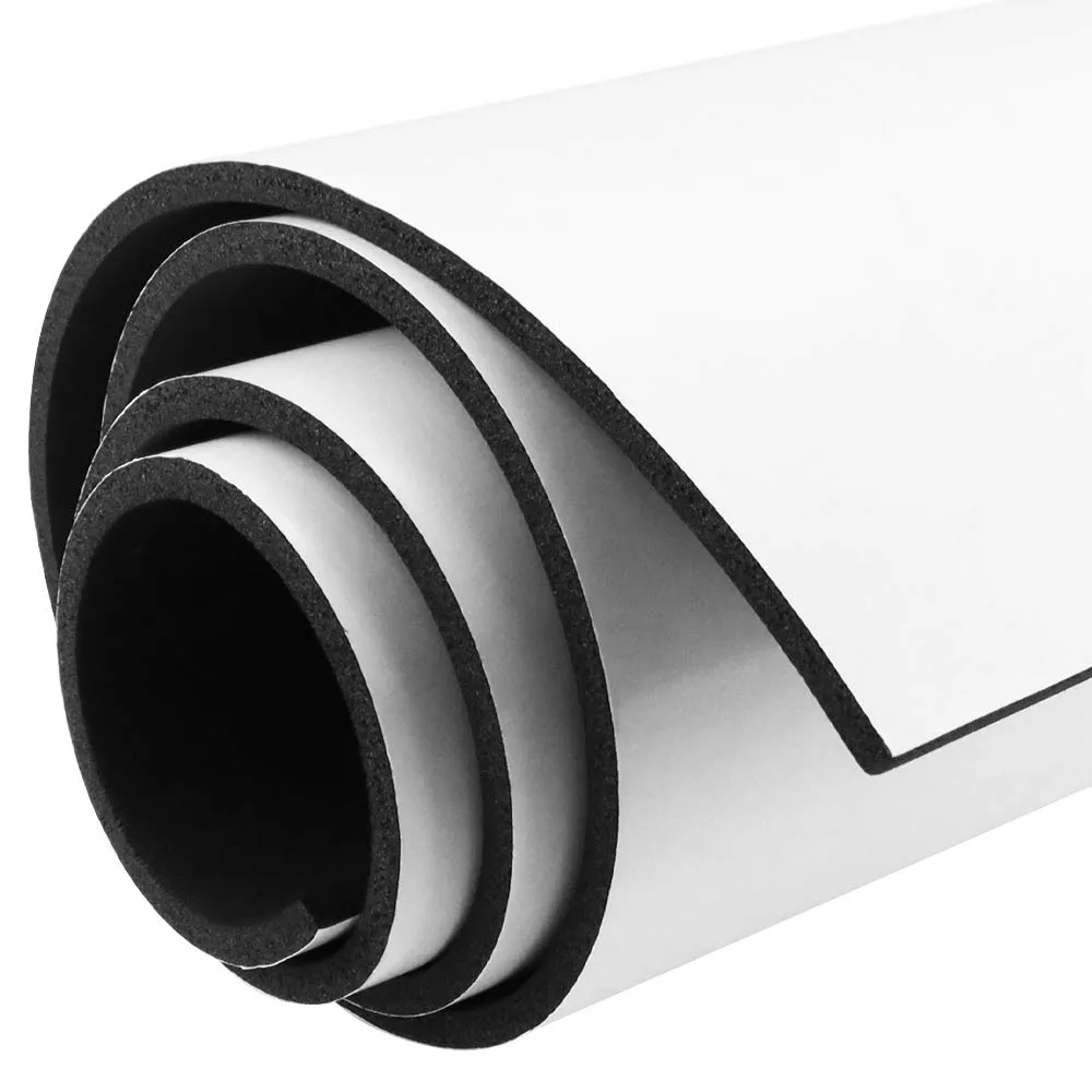DGSL Neoprene Adhesive Foam Sheets, 12'' W x 59'' L x 1/2'' Thick Sponge Self Adhesive Rubber Padding Sheet Closed Cell Foam Sheet Roll for DIY, Multi-Function Soundproof Rubber Mat, Black