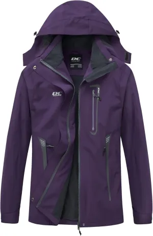 Diamond Candy Waterproof Rain Jacket Women Lightweight Outdoor Raincoat Hooded for Hiking skiing