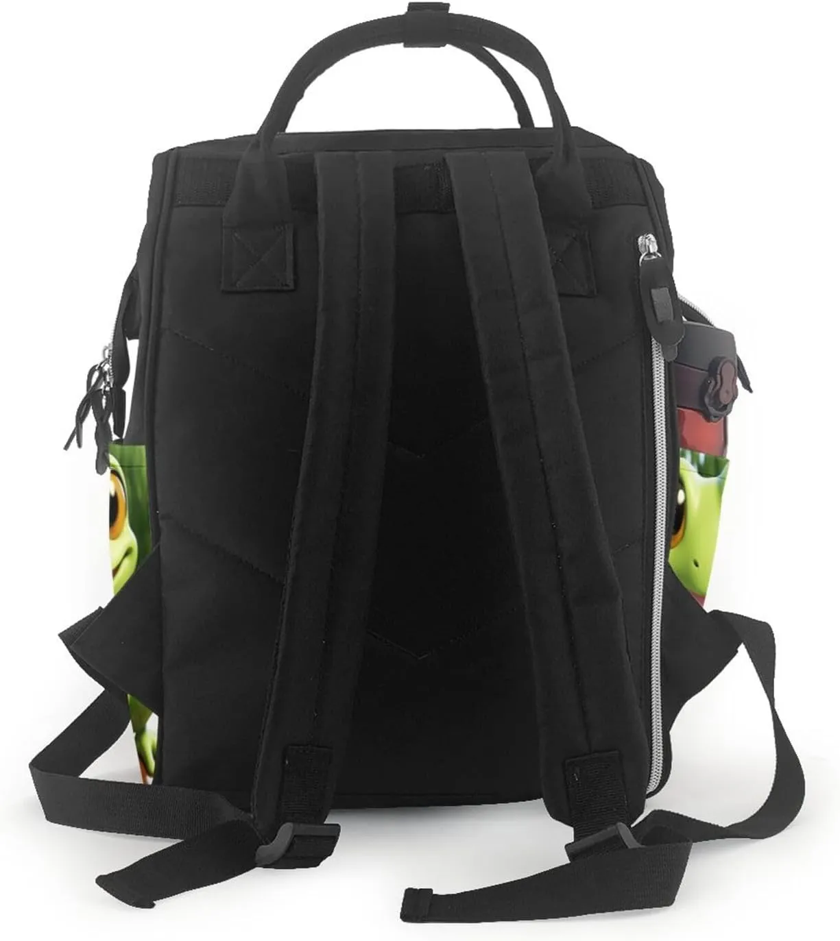Diaper Bag Nappy Backpack Baby Bag Black and white skulls Mummy Backpack Multifunction Changing Bags for Travel, Cute Frog, One Size