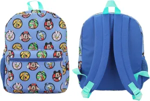 Disney Classic Character Circles 14” Blue Backpack
