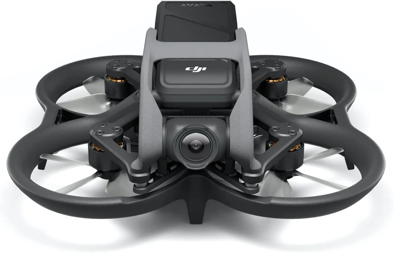 DJI Avata, First-Person View Drone with 4K Stabilized Video, Super-Wide 155° FOV, Built-in Propeller Guard, HD Low-Latency Transmission, Black, FAA Remote ID Compliant