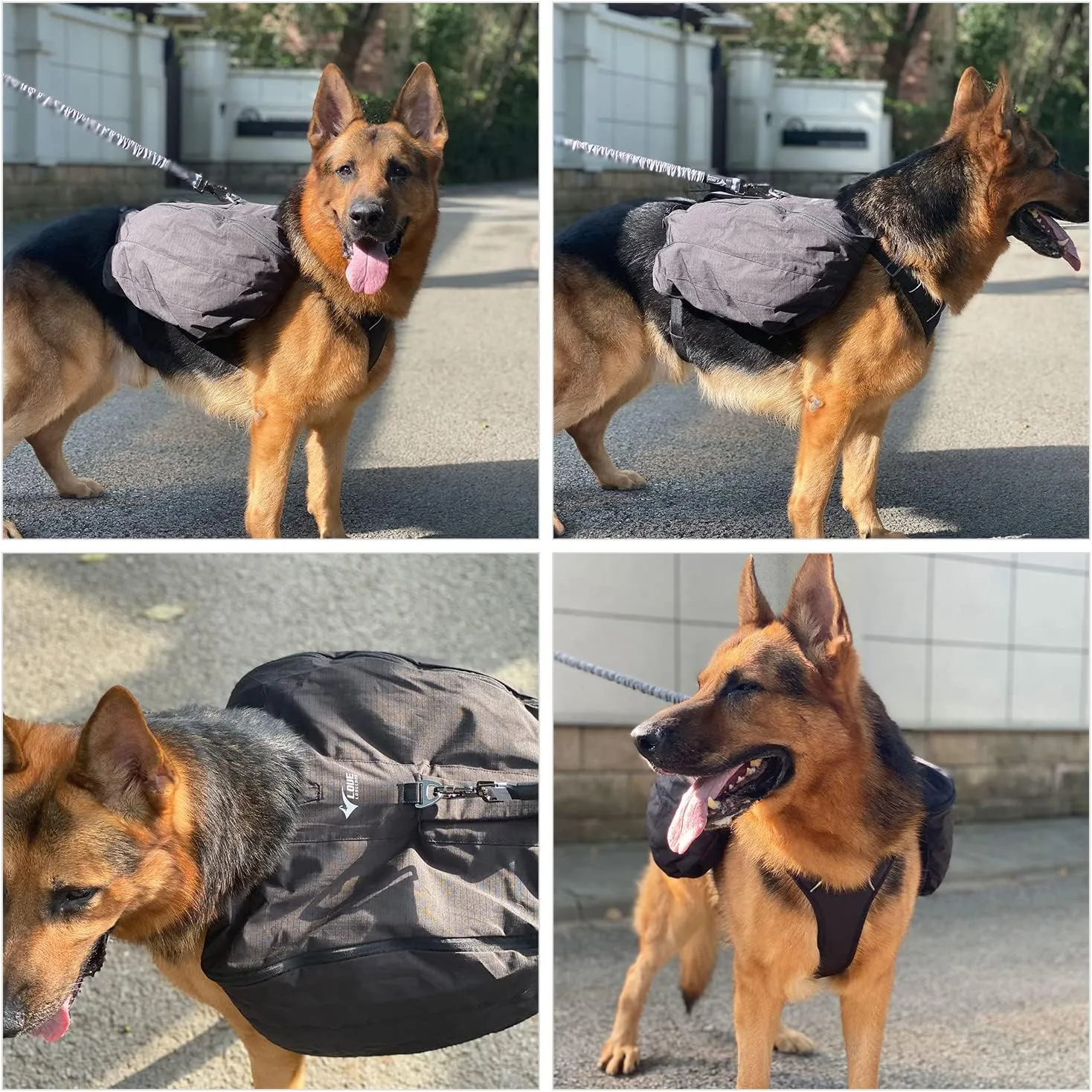 Dog Backpack for Hiking, Multifunctional Dog Day Pack Zippered Travel Dog Saddle Bag Outdoor Hiking Backpack with 2 Capacious Side Pockets for Small Medium Large Dogs Black XS