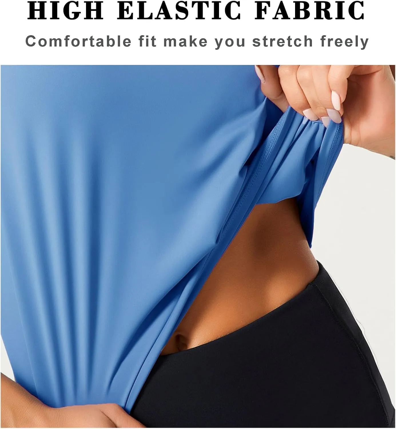 Dragon Fit Women Sleeveless Yoga Tops Workout Cool T-Shirt Running Short Tank Crop Tops