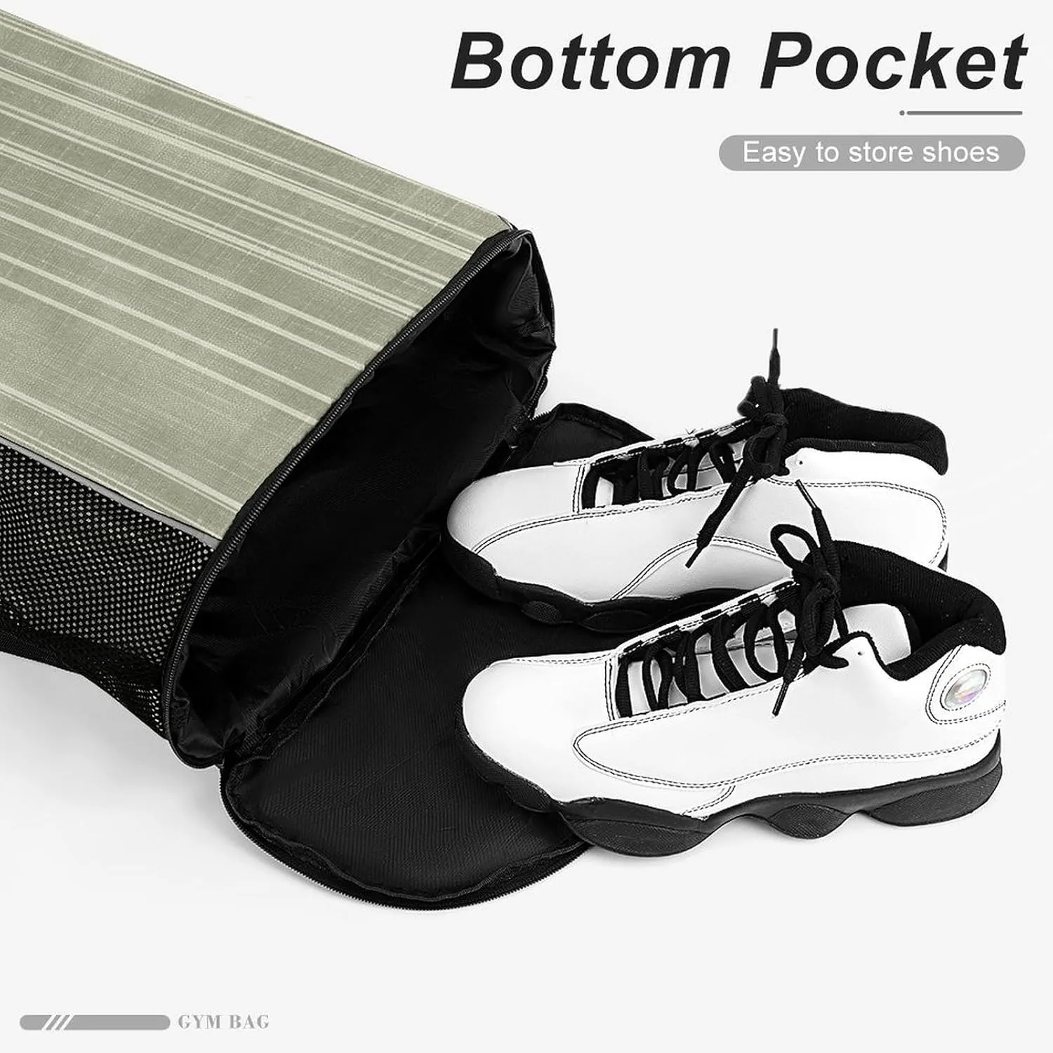 Drawstring Backpack Sport Gym French Stripe Pattern Sackpack Bag With Side Pocket Resistant Sackpack for Women Men