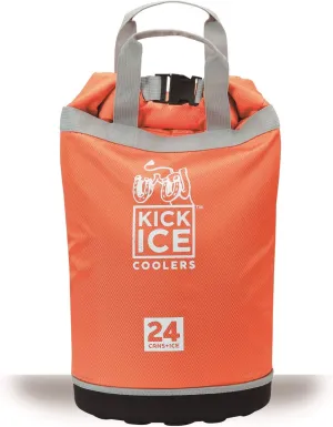 Dry Bag   Soft Cooler with PVC Free Leakproof Lining   Rolltop Closure for Kayaking, Beach, Rafting, Boating, Hiking, Camping and Fishing, Holds 24 Cans   Ice, 15L, Orange
