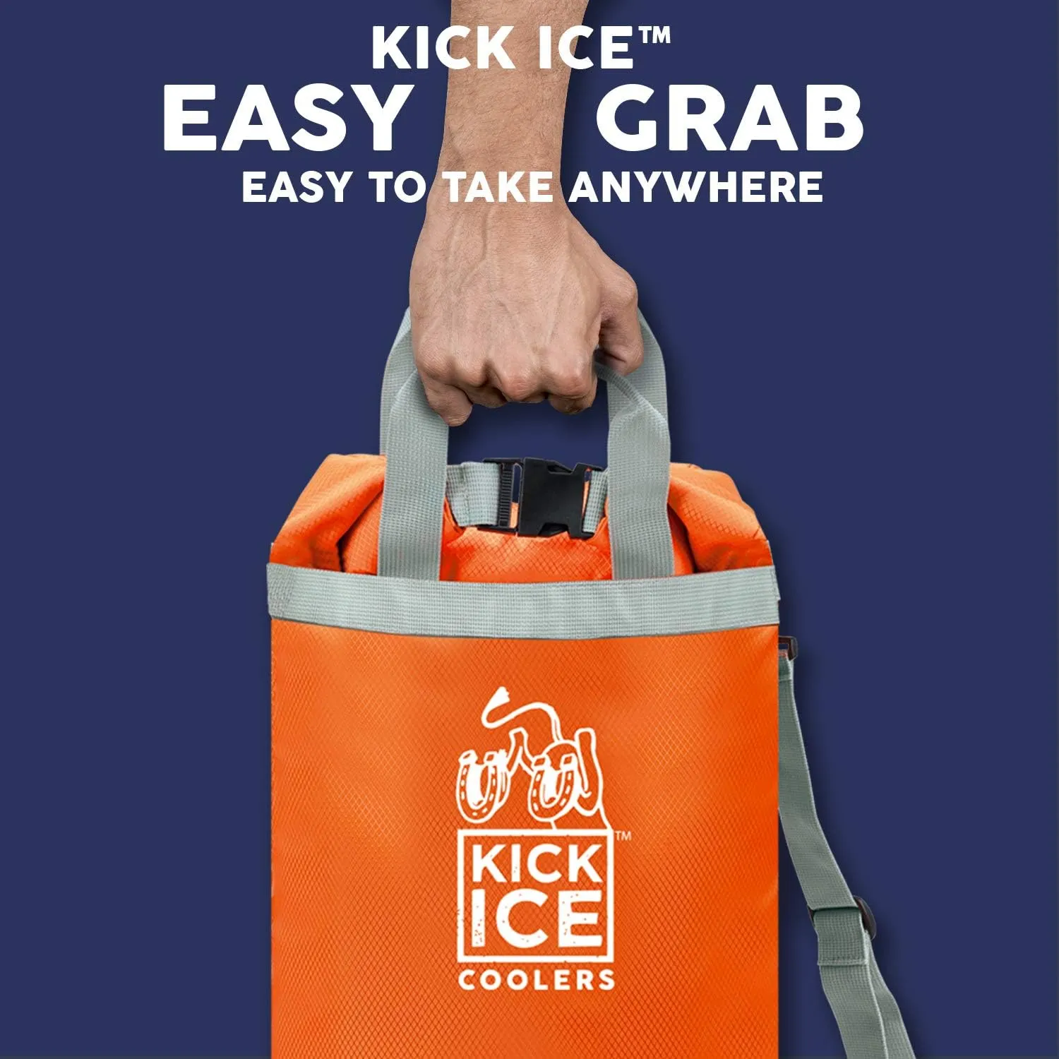 Dry Bag   Soft Cooler with PVC Free Leakproof Lining   Rolltop Closure for Kayaking, Beach, Rafting, Boating, Hiking, Camping and Fishing, Holds 24 Cans   Ice, 15L, Orange