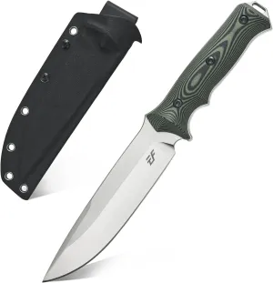 Eafengrow EF128 Fixed Blade Knife DC53 Steel Blade, Two Tone G10 Handle Full Tang Fixed Knifes Straight Knife for Working Camping Hunting Adventure EDC Tool Knife