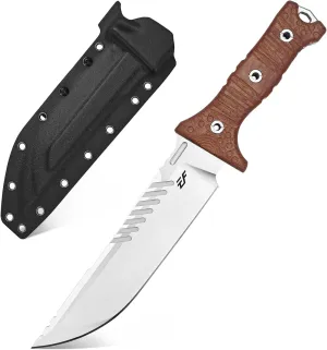 Eafengrow EF141 Fixed Blade Knife, AUS-10 Steel Blade,Micarta Handle Full Tang EDC Tool Straight Knife for Working Camping Survival