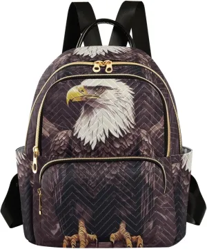 Eagle Mini Backpack Purse for Women Cute Small Backpack Light Weight Fashion Daypack for Work Travel Daily Backpack (Small Pattren 4)