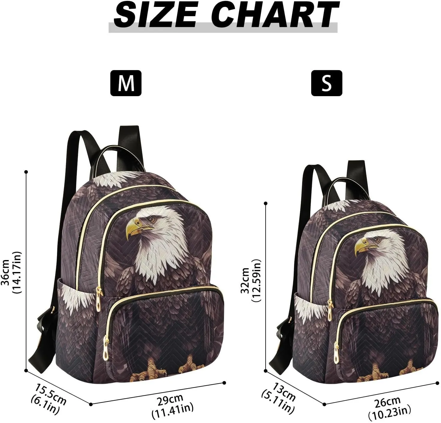 Eagle Mini Backpack Purse for Women Cute Small Backpack Light Weight Fashion Daypack for Work Travel Daily Backpack (Small Pattren 4)