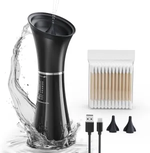 Ear Wax Removal Kit & Ear Cleaner, Easy One-Hand Use with Built-in Tank, IPX7 Waterproof, 4 Modes, FSA/HSA Eligible
