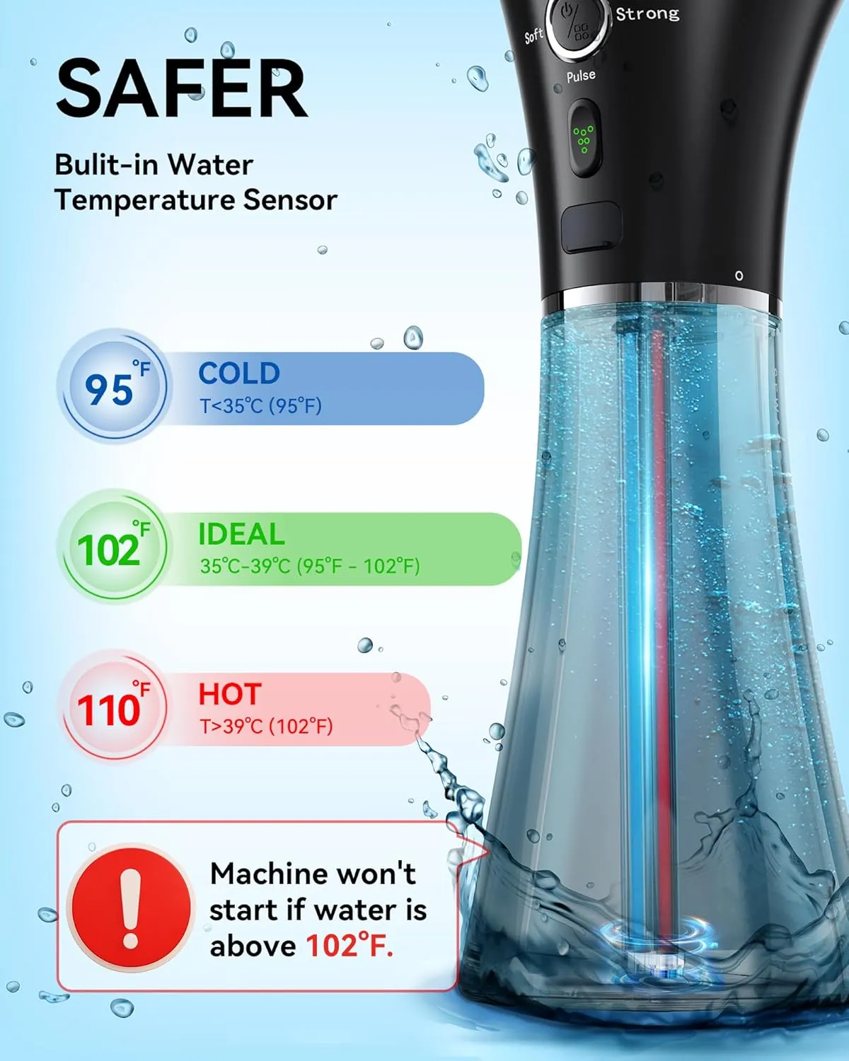 Ear Wax Removal Kit & Ear Cleaner, Easy One-Hand Use with Built-in Tank, IPX7 Waterproof, 4 Modes, FSA/HSA Eligible