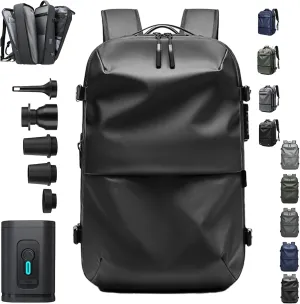 Easy Vac Pack Backpack, Easy Vac Backpack, Easyvacpack 60l Large Capacity Waterproof Anti-Theft Travel Bag (Prestige-Black)