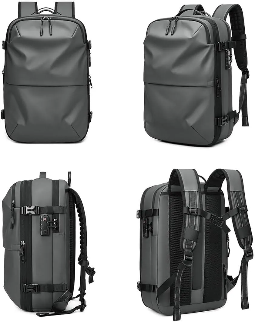 Easy Vac Pack Backpack, Easy Vac Backpack, Easyvacpack 60l Large Capacity Waterproof Anti-Theft Travel Bag (Prestige-Black)