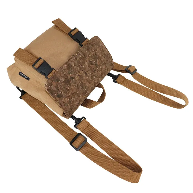 Eco Friendly Cork Backpack  Sustainable Coffee Carbon Material Retro Style