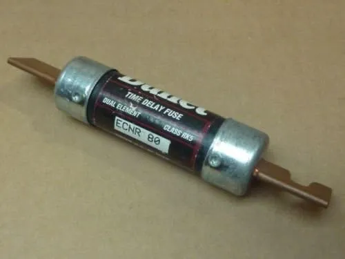 EDISON FUSE ECNR80 Current-LIMITING, Class RK5, 250 VAC, Knife Blade, Fuse, Feeder/Branch Protection Applications, ECNR Series, TIME-DELAY, 80AMP