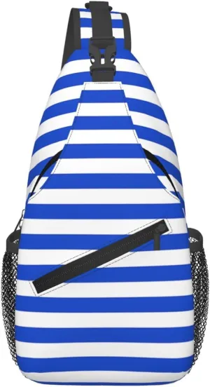 El Salvador Honduras Flag Stripes Crossbody Bag Cross Chest Bag Adjustable Sling Backpack Sports Gym Shoulder Bags Travel Cycling Daypack Diagonally Casual Rucksack