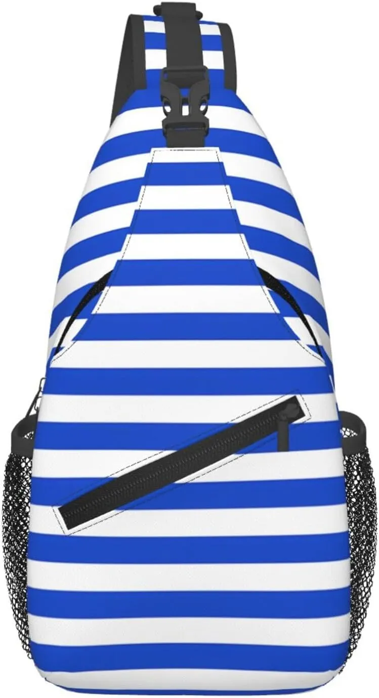 El Salvador Honduras Flag Stripes Crossbody Bag Cross Chest Bag Adjustable Sling Backpack Sports Gym Shoulder Bags Travel Cycling Daypack Diagonally Casual Rucksack