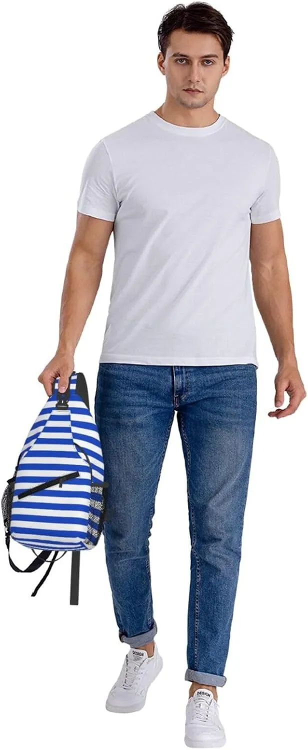 El Salvador Honduras Flag Stripes Crossbody Bag Cross Chest Bag Adjustable Sling Backpack Sports Gym Shoulder Bags Travel Cycling Daypack Diagonally Casual Rucksack