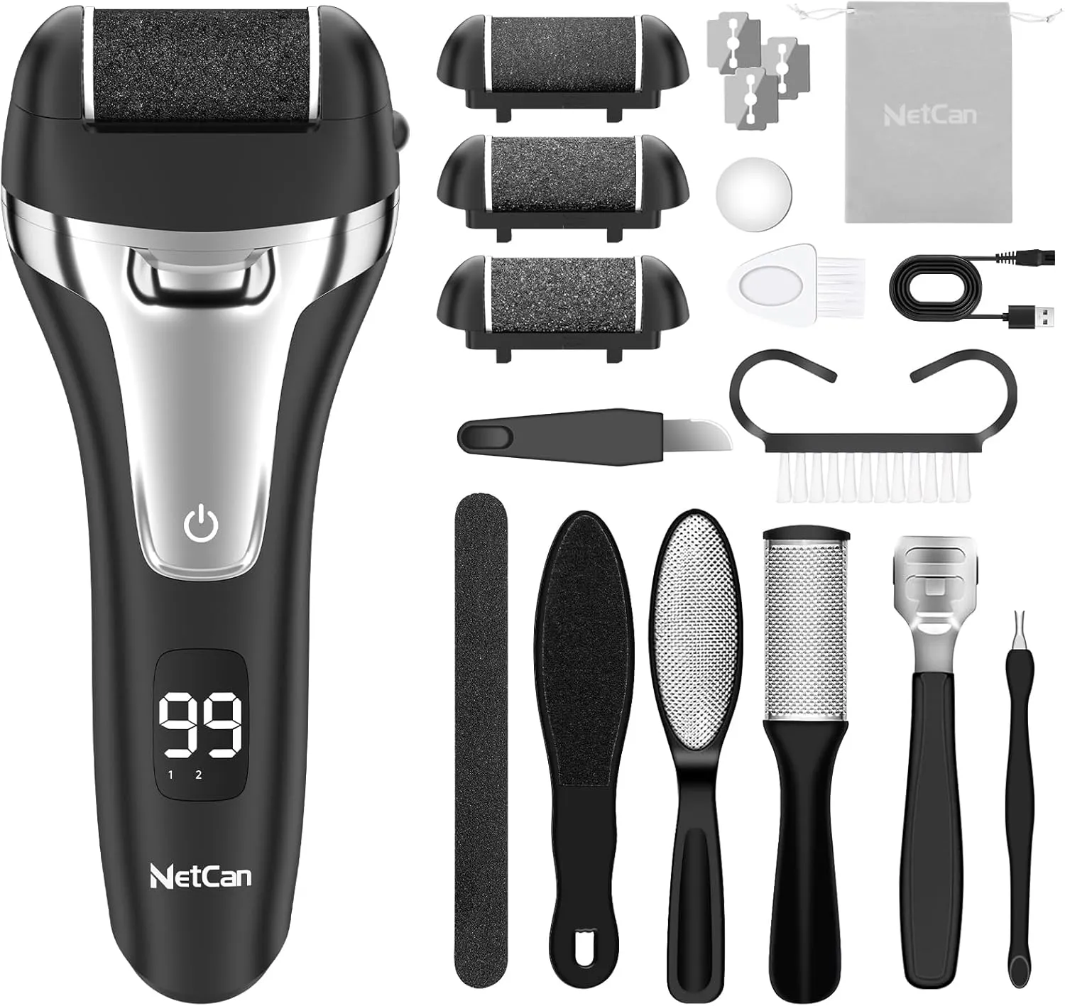 Electric Callus Remover for Feet, Professional Pedicure Tools Foot Care Kit, Portable Rechargeable Electric Feet File, Waterproof Foot File, Perfect for Foot Scrubber Dead Skin