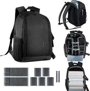 EMART Camera Bag Backpack Professional for DSLR/SLR Mirrorless Camera Accessories with Waterproof Rain Cover & Laptop Compartment, Photography Case for Sony Canon Nikon Camera and Lens