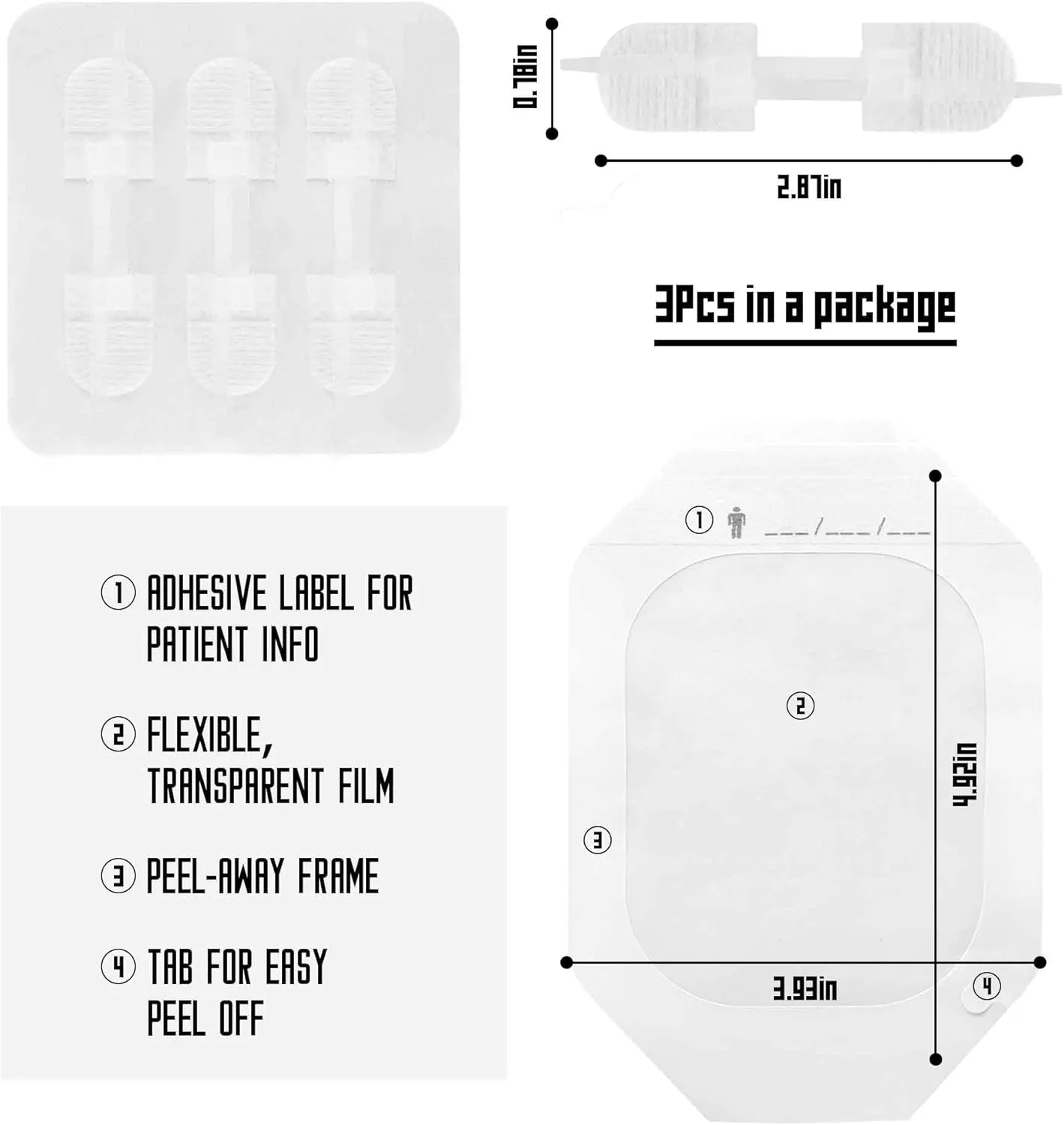 Emergency Wound Closure Strips Kit Set,Sutures Butterfly Bandaids, Ifak Trauma Kit Refill First Aid Supplies for Hiking Camping Backpacks, Zip Stitch Wound Closure Strips(White, Large)