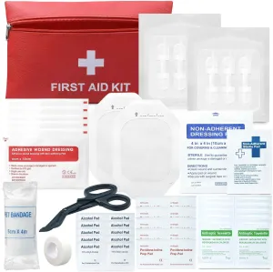Emergency Wound Closure Strips Kit Set,Sutures Butterfly Bandaids, Ifak Trauma Kit Refill First Aid Supplies for Hiking Camping Backpacks, Zip Stitch Wound Closure Strips(White, Large)