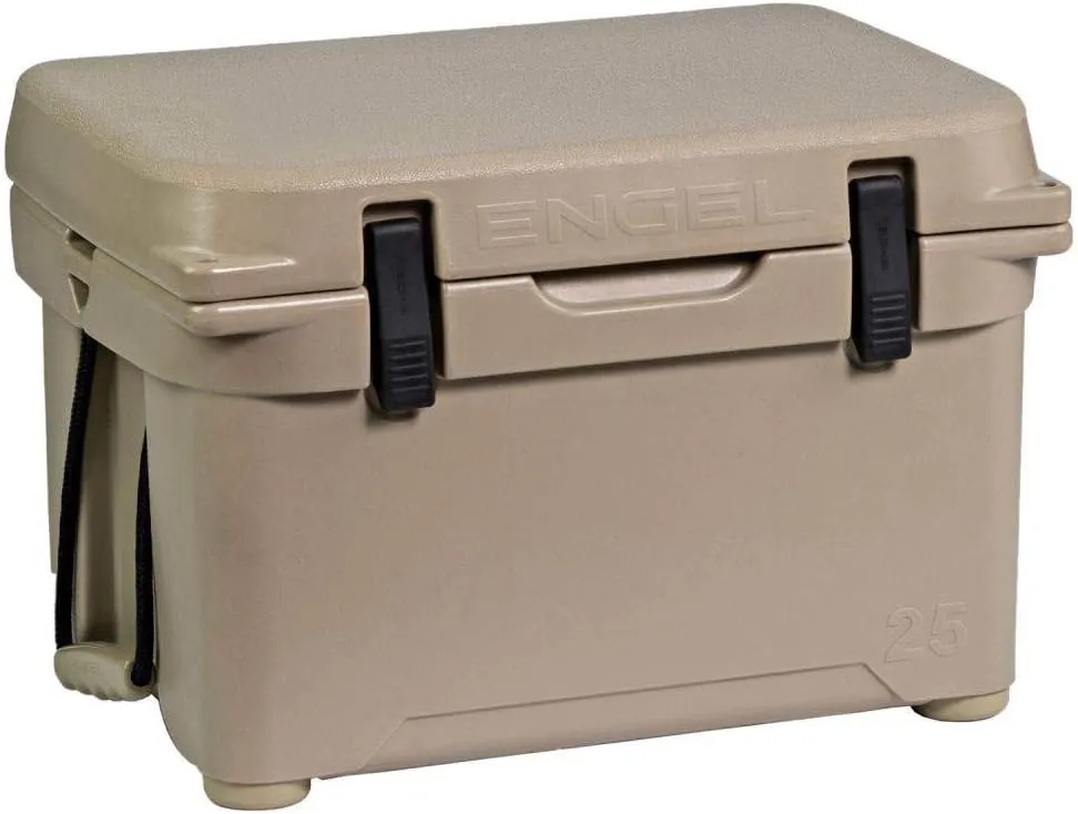 ENGEL 25 High Performance 5.28 Gallon 24 Can High Performance Durable Rotationally Molded Ice Cooler for Camping, Hunting, and Fishing