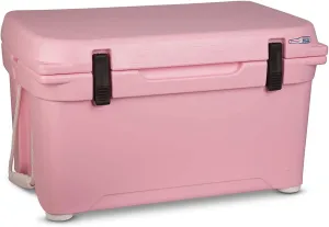 Engel Coolers ENG35 Cooler | 36 Can High Performance Durable Seamless Rotationally Molded Ice Box for Camping, Hunting, and Fishing - Pink