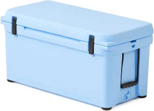 Engel Coolers ENG80 Cooler | 75 Can High Performance Durable Seamless Rotationally Molded Ice Box for Camping, Hunting, and Fishing - Arctic Blue