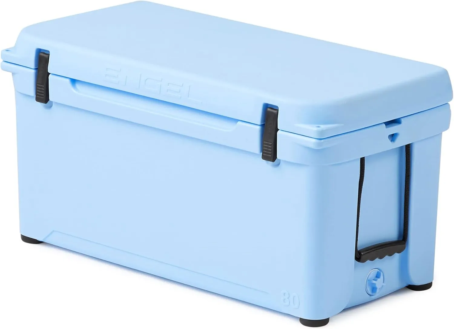 Engel Coolers ENG80 Cooler | 75 Can High Performance Durable Seamless Rotationally Molded Ice Box for Camping, Hunting, and Fishing - Arctic Blue