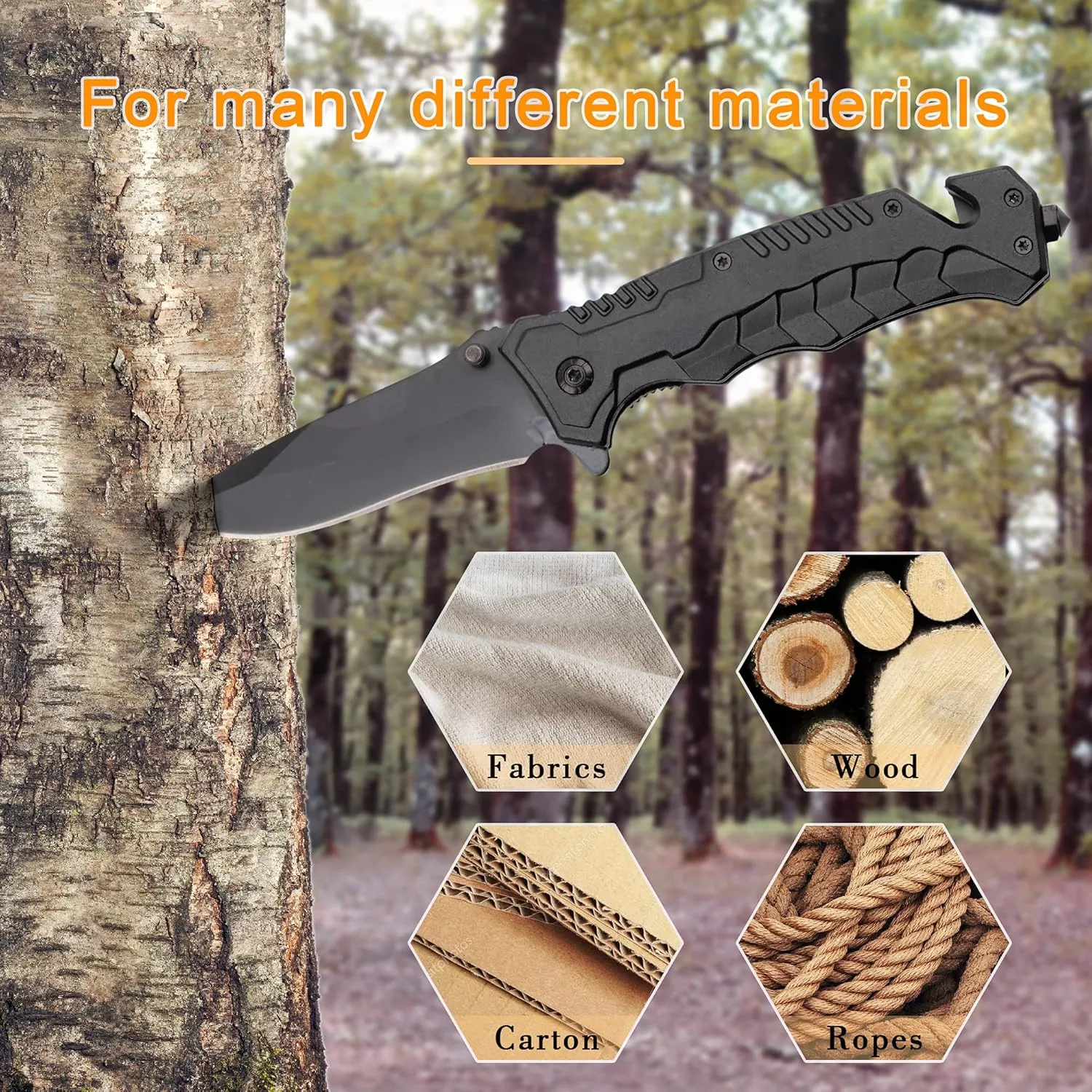 Engraved Pocket Knife for Groomsmen Best Man Father of the Bride Father of the Groom Groomsmen Gifts for Wedding Camping Knife with Window Glass Breaker and Seatbelt Cutter