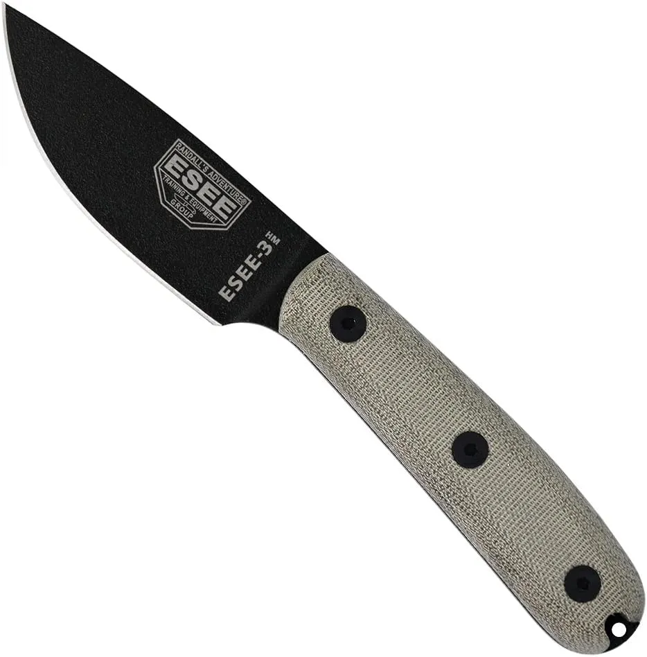 ESEE 3HM (Handle Modified) Fixed Blade Knife, Sheath