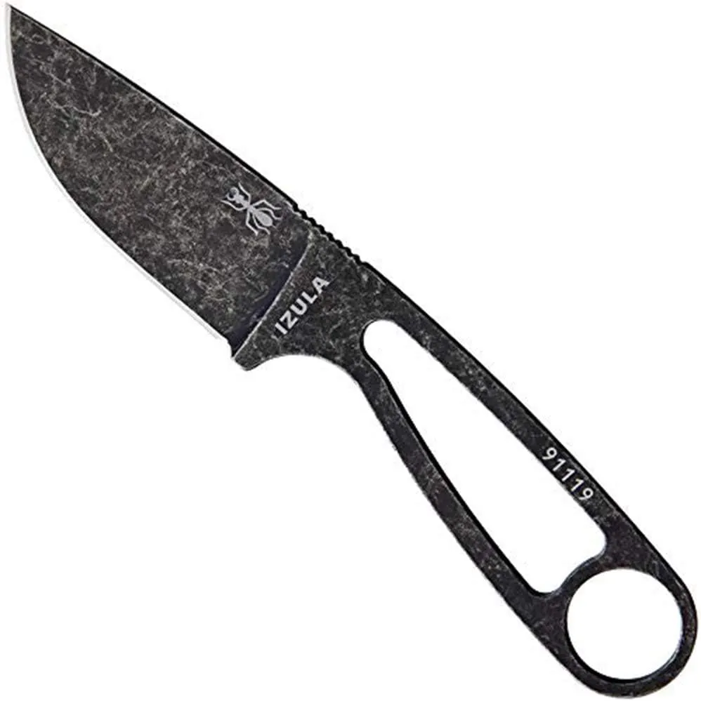 ESEE Izula Fixed Blade Knife w/Molded Polymer Sheath and Clip Plate