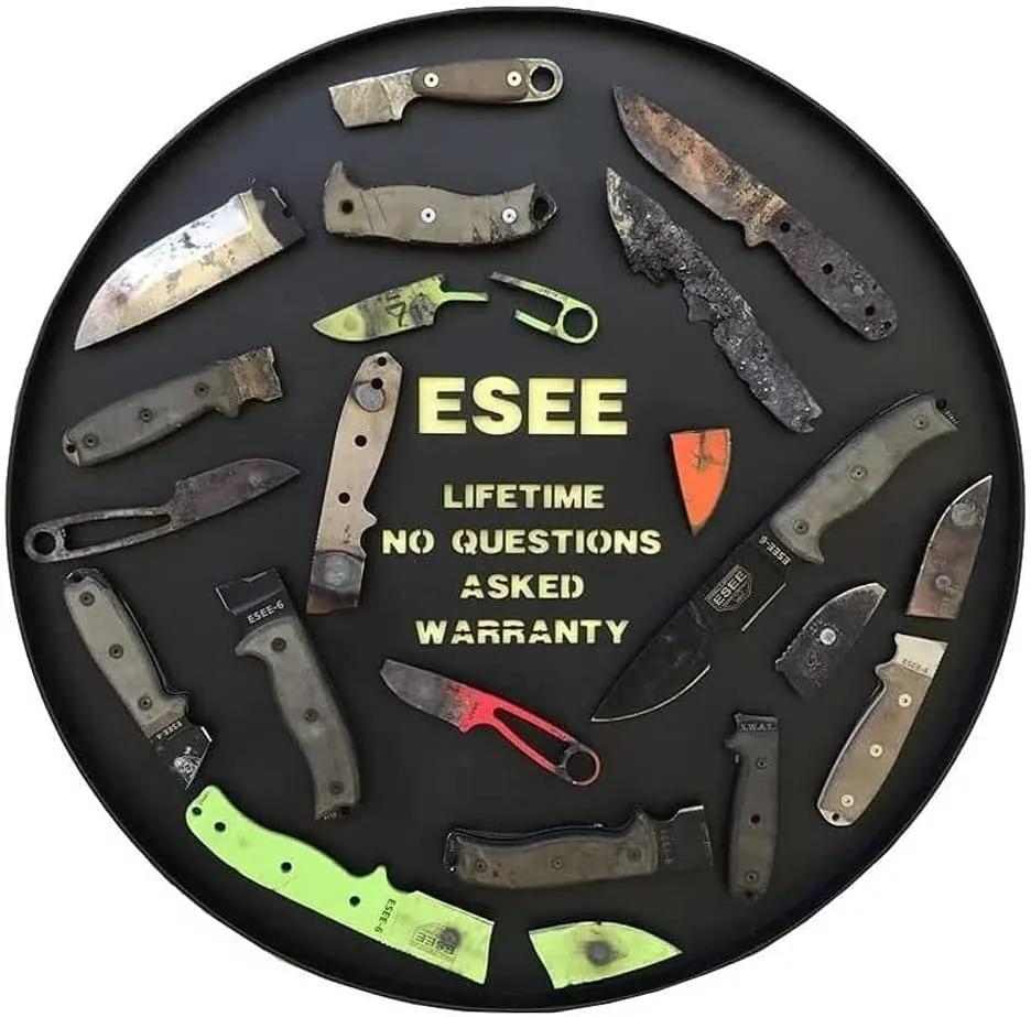 ESEE Knives 6P Fixed Blade Knife w/Molded Polymer Sheath