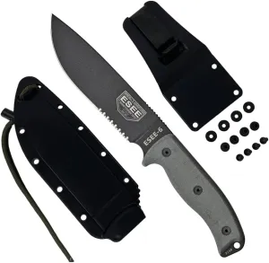 ESEE Knives 6P Fixed Blade Knife w/Molded Polymer Sheath