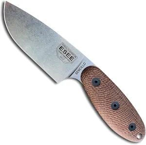 ESEE Sencillo Fixed Blade Survival Knife w/Brown Micarta Handle, and Kydex Sheath (A2 Steel)