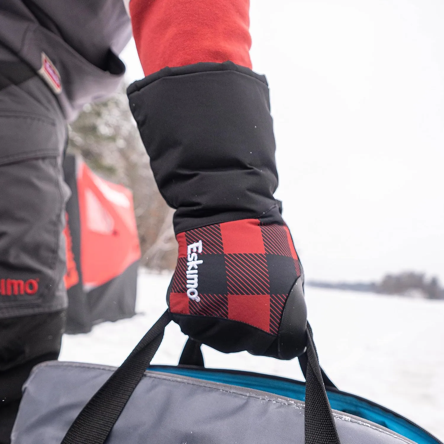 Eskimo 41591 Keeper™ Mitt with Liner Glove, Gloves, Ice Fishing, Unisex, Insulated DuraDry™ Fabric