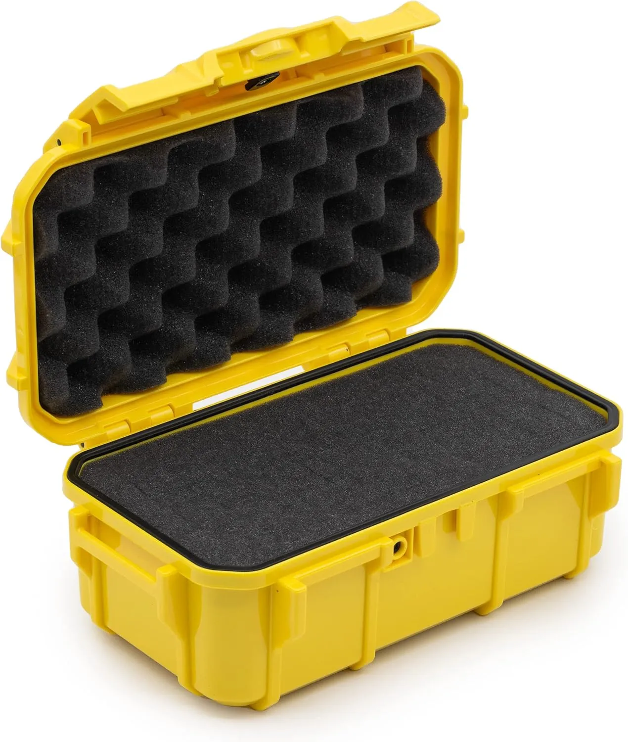 Evergreen 57 Waterproof Dry Box Protective Case with Pick & Pluck Foam - Travel Safe/Mil Spec/USA Made - for Cameras, Phones, Hiking, Boating, Water Sports, Action Cams (Yellow)
