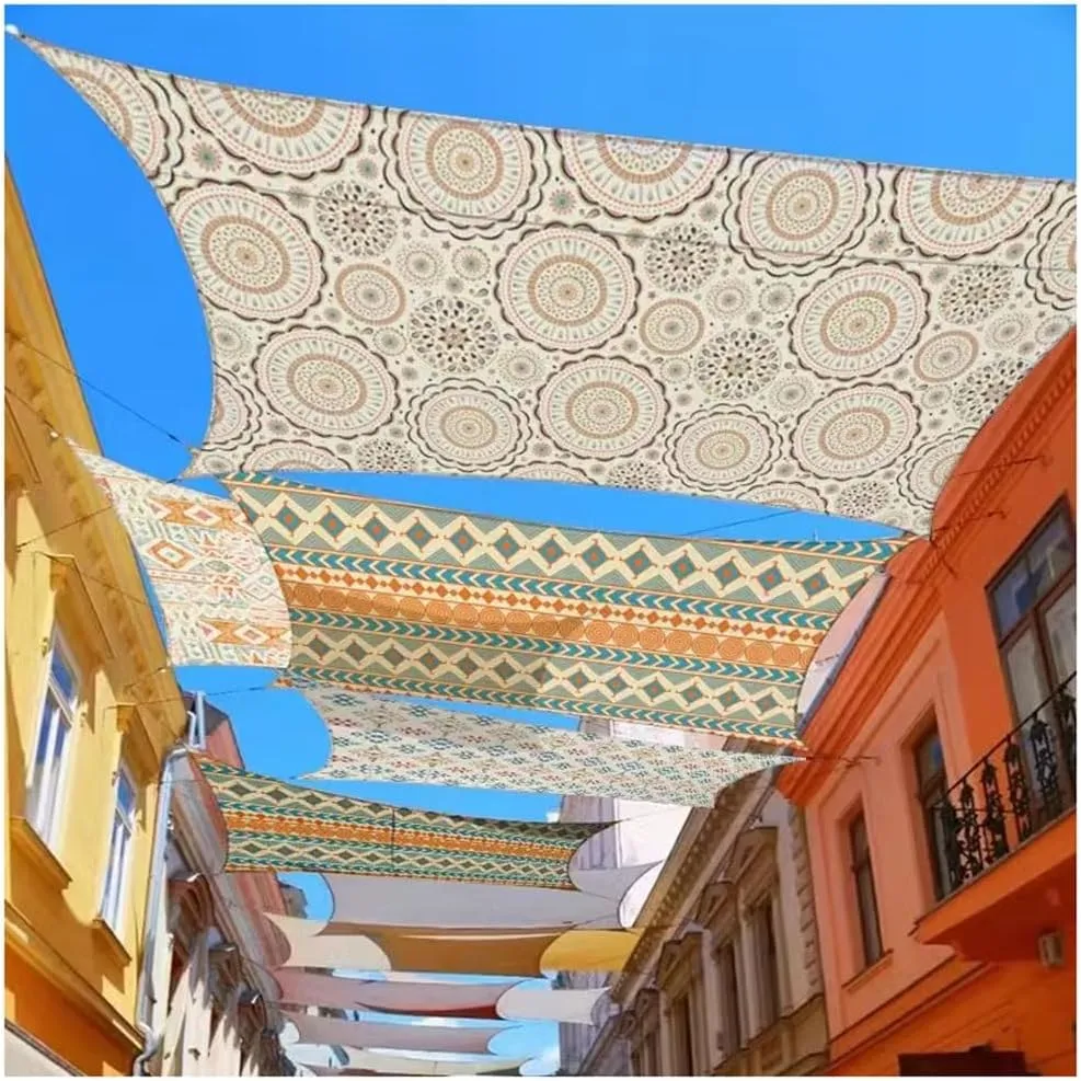 exproyzk Rectangle Sun Shade Sail, Waterproof UV Blockage Canopy Awning for Outdoor Patio and Garden, Yard Activities(#C,2x1m)