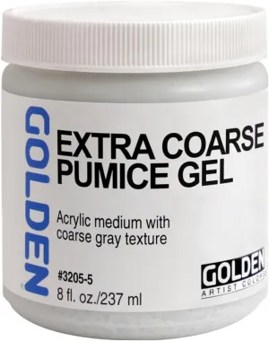Extra Coarse Pumice Gel by GOLDEN, 8 fl. oz. Jar, Professional Acrylic Gel Medium, Opaque