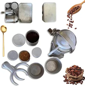 Extra Collectors' Vintage Outdoor Nostalgia Camping Coffee Kit - Portable Travel Espresso & Pour - Over Set for Coffee Lovers on Outdoor Adventures