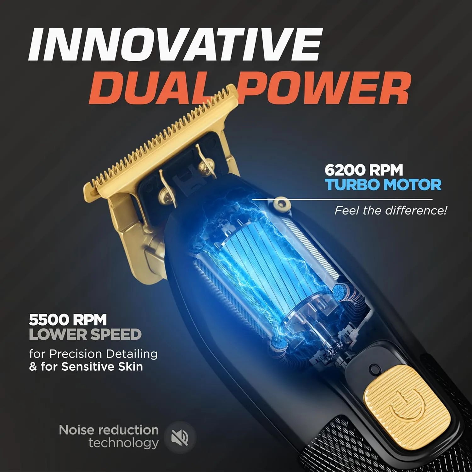 Fagaci Professional Hair Clippers for Men Set Turbo Power with Precise Cutting, Barber Clippers for Hair Cutting, Cordless Hair Clippers and Trimmers Set, Maquina de Cortar Cabello, Haircut Barber Kit