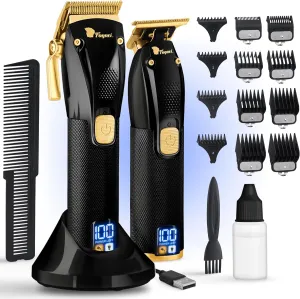 Fagaci Professional Hair Clippers for Men Set Turbo Power with Precise Cutting, Barber Clippers for Hair Cutting, Cordless Hair Clippers and Trimmers Set, Maquina de Cortar Cabello, Haircut Barber Kit